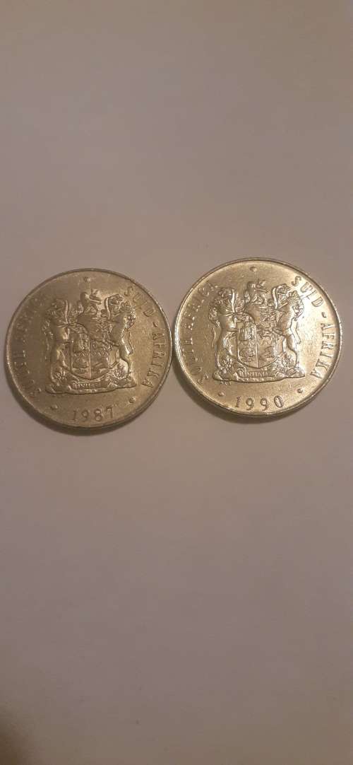 2 x SA 50c Nickel 1987, 1990