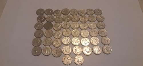 Lot of 50 x South Africa Nickel 5c mixed dates
