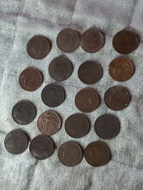 19 x SA 1/4 penny from 1943
