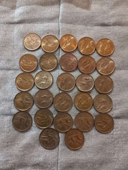 Lot of 27 x SA Proof and Uncirculated 1c from 1966
