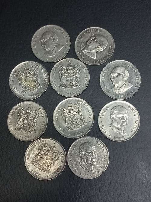 10 x South Africa R1 Nickels