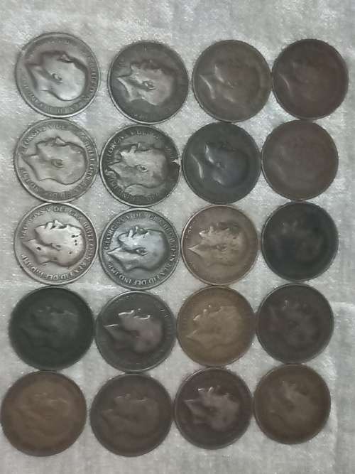 20 x ONE PENNY of THE 1900`s