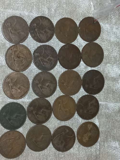 20 x ONE PENNY of THE 1900`s