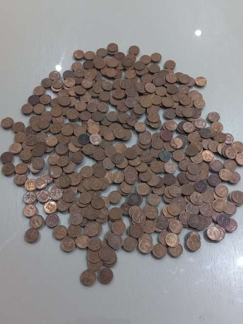 FREE SHIPPING ON MASSIVE LOT OF 500 X 1965-1989 SECOND DECIMAL 1c