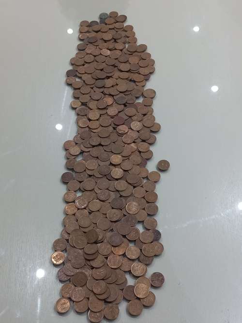 FREE SHIPPING ON MASSIVE LOT OF 500 X 1965-1989 SECOND DECIMAL 1c