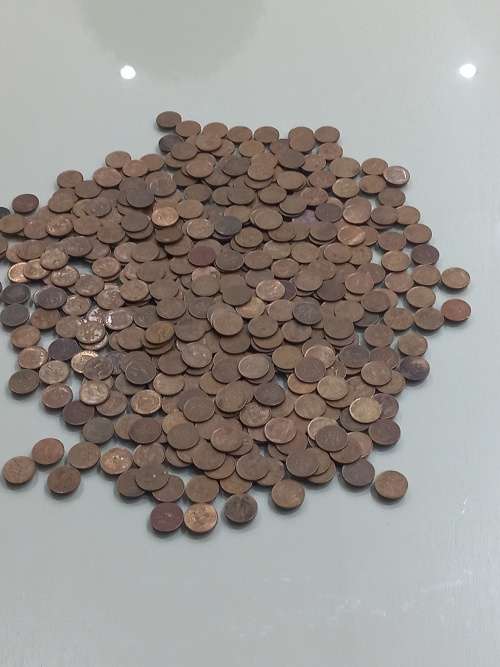 FREE SHIPPING ON MASSIVE LOT OF 500 X 1965-1989 SECOND DECIMAL 1c