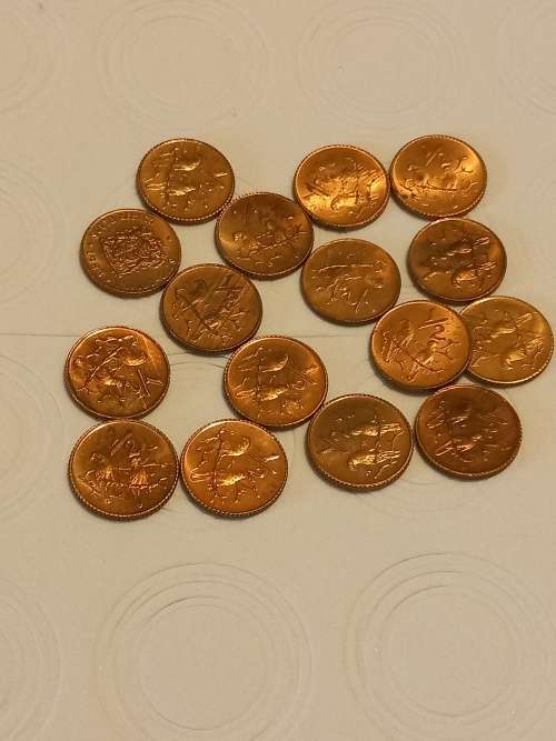 16 x Proof SA 1/2 cent coins High Grade