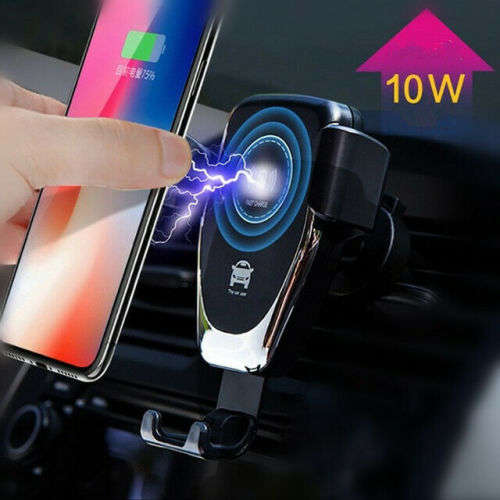 10W Wireless Car Vehicle fast Charger Qi for iPhone 8,8+,X,XR,11 Samsung S7/8/9