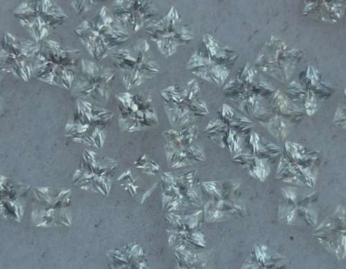 Princess Cut White Natural Sapphire parcel 26 stones