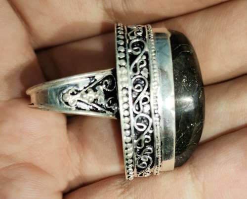 Sterling Silver labradorite ring. Size 7.5