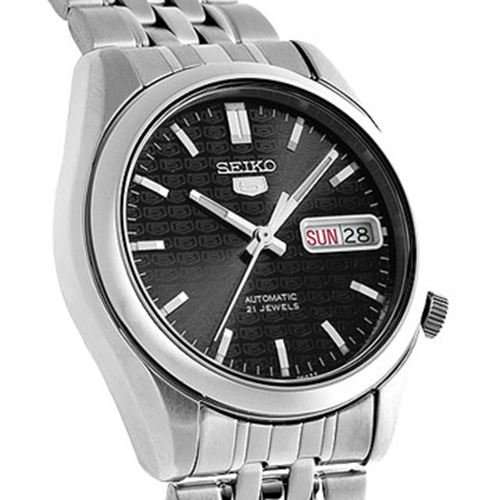 SEIKO MENS AUTOMATIC SEE THRU BLACK WATCH