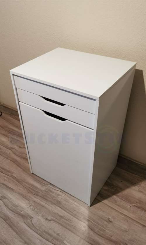 White Compact Dresser Table Chair