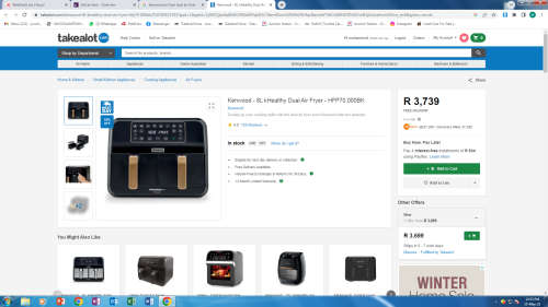 KENWOOD - 8L kHealthy Dual Air Fryer