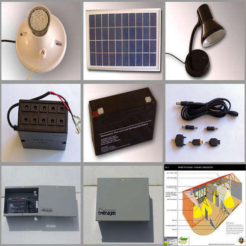 Solar Powered Home Lighting System with built in Cellphone Charger