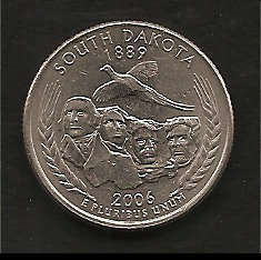 South Dakota State Quarters mint mark p