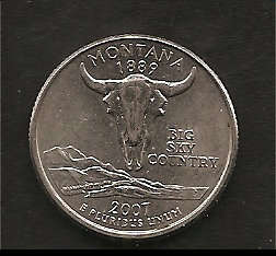 Montana State Quarter mint mark P