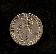 1939 Mercury Dime Mint mark D