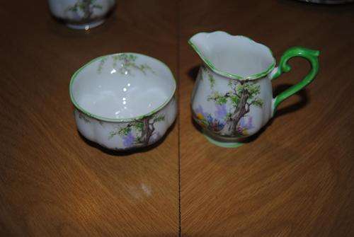 Royal Albert Greenwood Tree Sugar Bowl and Creamer Small