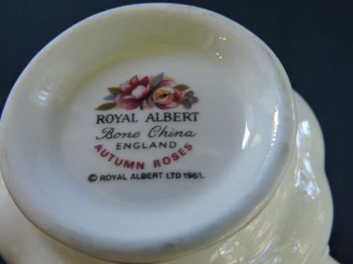 A set of three Autumn Rose Royal Albert trio's,