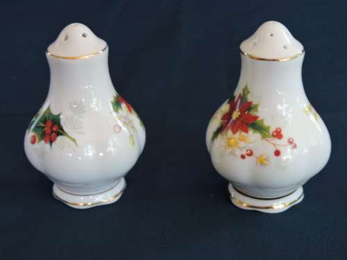 Royal Albert Poinsettia salt & pepper shakers
