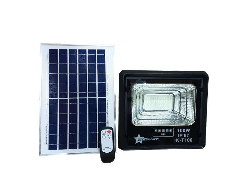 100W IK-T200 Rechargeable IP67 Solar Flood