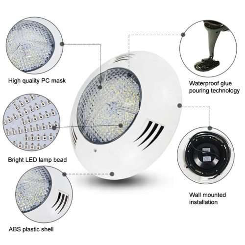 RGB Swimming Pool Light with Remote Control 24.5cm X 4.8cm Ip68 Led Waterproof Underwater Lights