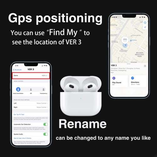 Airpod Gen 2/3/4 Wireless Headphones Bluetooth 5.0 Noise Canceling Low Sports Earbuds