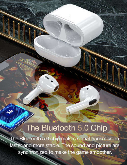 Airpod Gen 2/3/4 Wireless Headphones Bluetooth 5.0 Noise Canceling Low Sports Earbuds