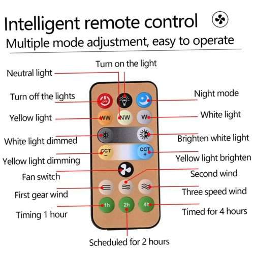 Small ceiling fan with remote control enclosed ceiling fan E27 LED smart living room fan ligh