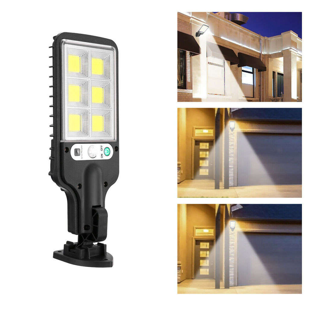 LED Solar Light Motion Sensor 3 Mode Floodlight Outdoor Street Wall Courtyard Garden