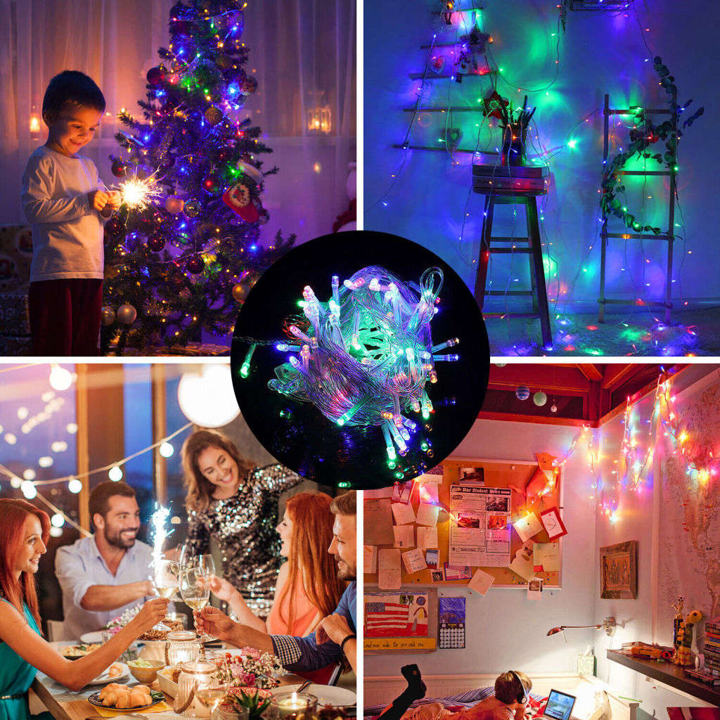 100pcs LED Fairy String Lights Garden Outdoor Patio Party Christmas Lights Waterproof