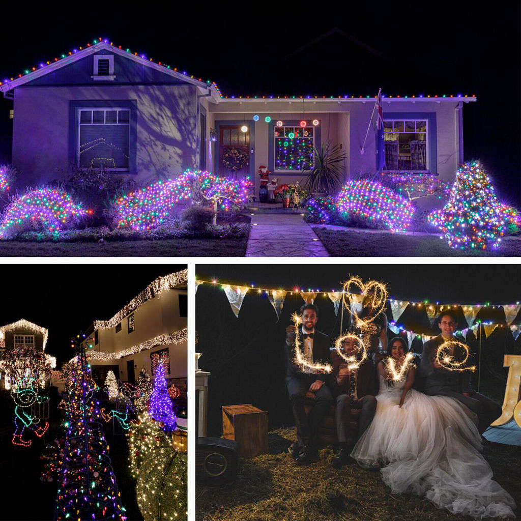 100pcs LED Fairy String Lights Garden Outdoor Patio Party Christmas Lights Waterproof