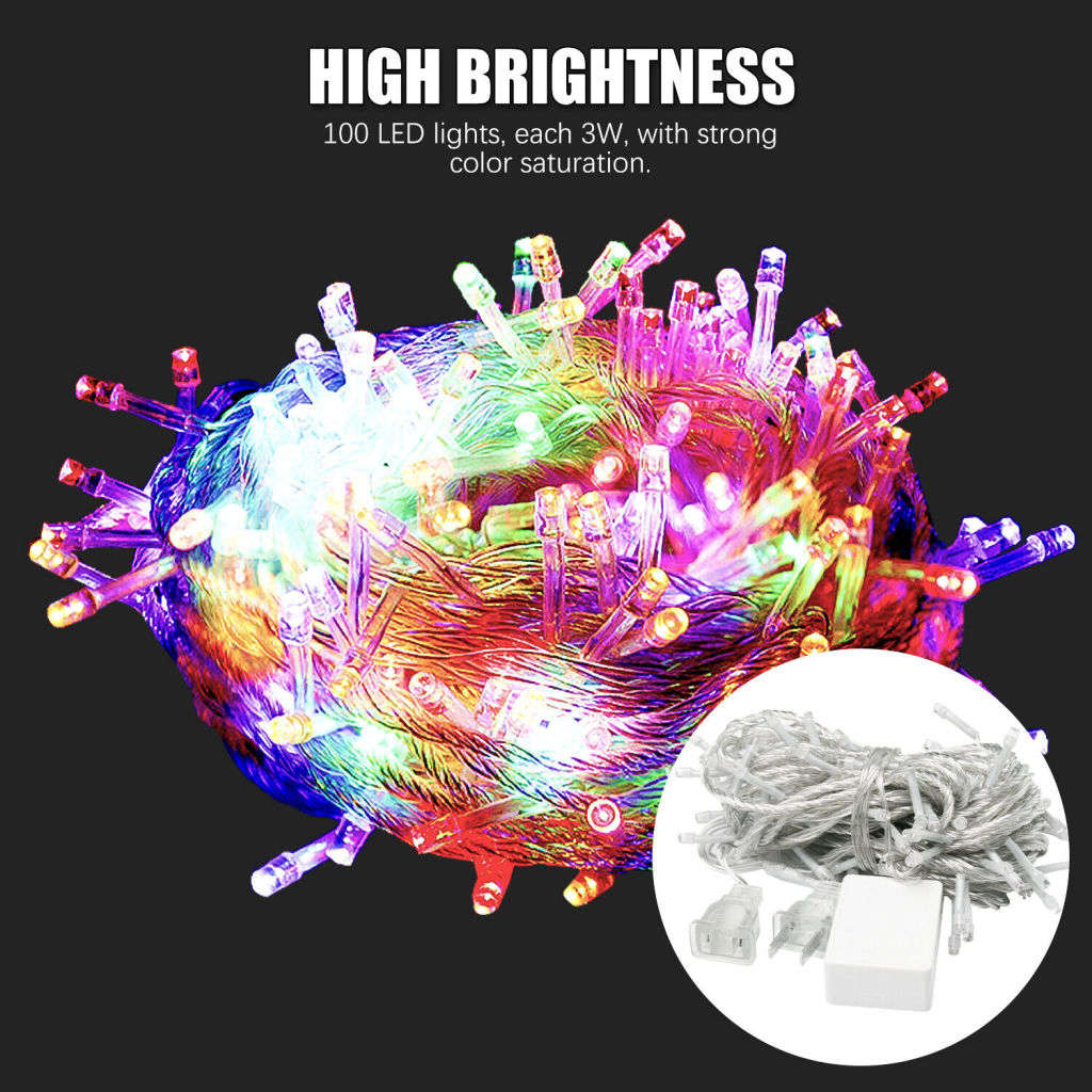 100pcs LED Fairy String Lights Garden Outdoor Patio Party Christmas Lights Waterproof