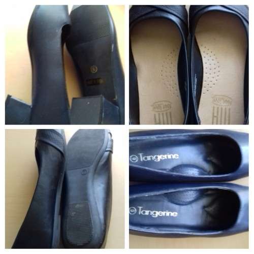 No 6 navy blue court shoe