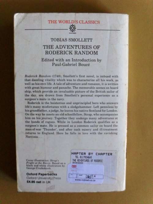 The Adventures of Roderick Random, Tobias Smollett