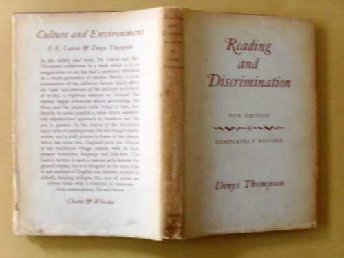Reading and Discrimination, Denys Thompson [NO RESERVE, REDUCED TO CLEAR]