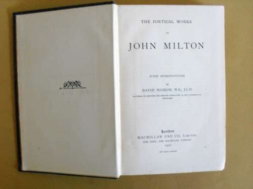 The Poetical Works of John Milton [Globe edition, 1901, Macmillan and Co, London]