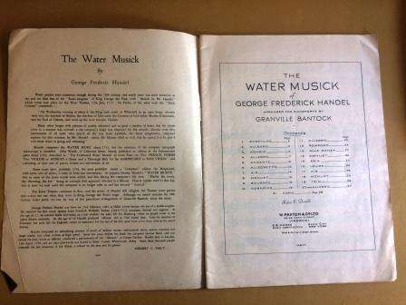 Handel's Water Music, arranged for piano solo by Granville Bantock