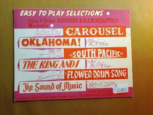 Selections from "The King and I', Rodgers/Hammerstein [arr. for easy piano]