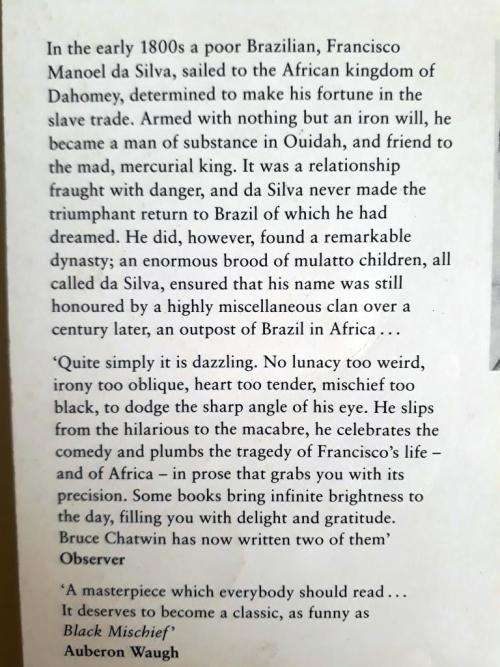 The Viceroy of Ouidah, Bruce Chatwin