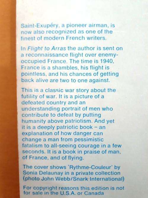 Flight to Arras, Antoine de Saint-Exupéry