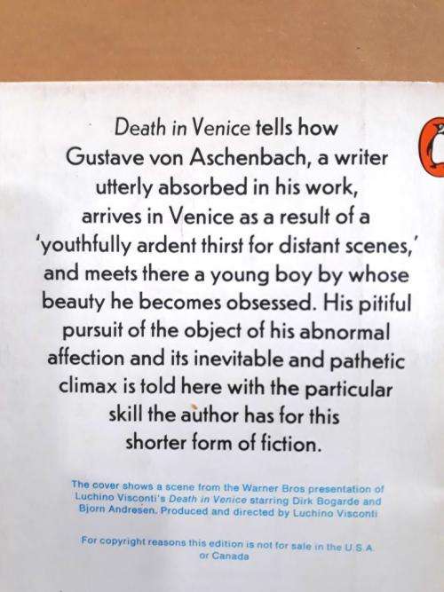 Death in Venice, Thomas Mann