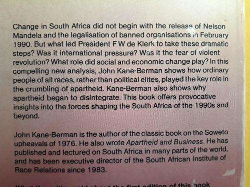 South Africa's Silent Revolution, John Kane-Berman