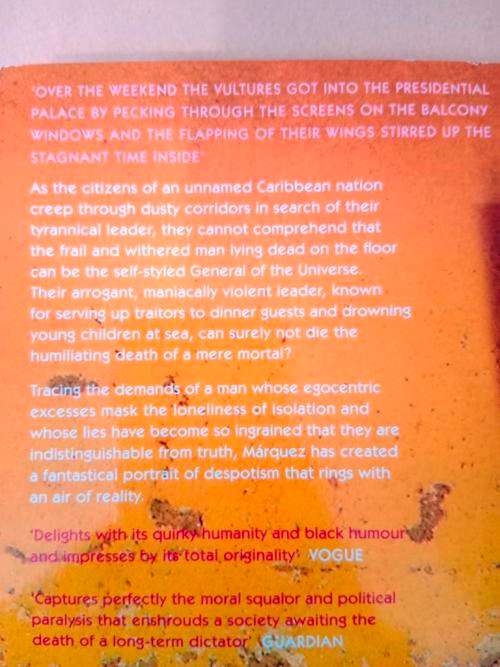 The Autumn of the Patriarch, Gabriel García Márquez