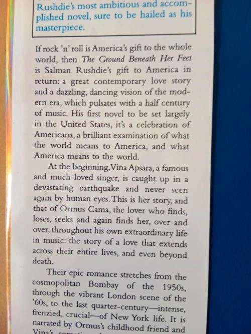 The Ground Beneath Her Feet, Salman Rushdie