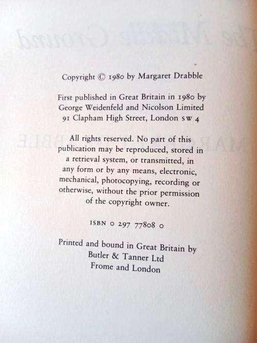 The Middle Ground, Margaret Drabble [first edition]
