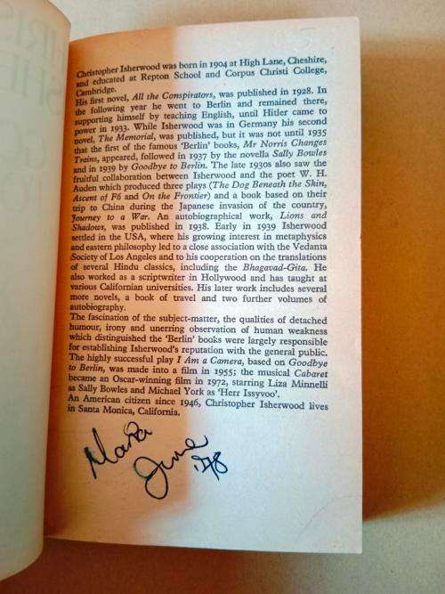 Goodbye to Berlin, Christopher Isherwood