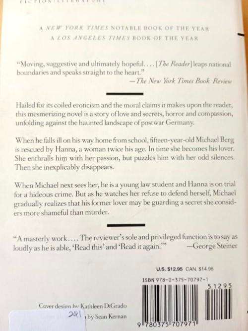 The Reader, Bernhard Schlink