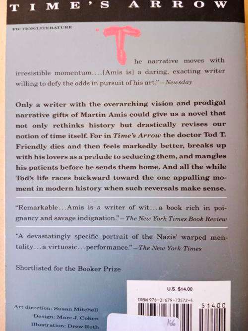 Time`s Arrow, Martin Amis
