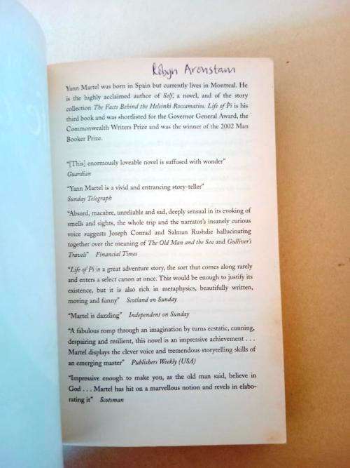 Life of Pi, Yann Martel